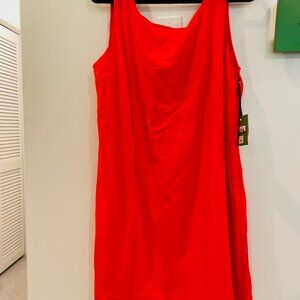 Scalloped Mini Shift Dress - kate spade New York, Red ,large, sleveless,